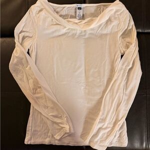 GAP Women's Off-White Long Sleeve Top